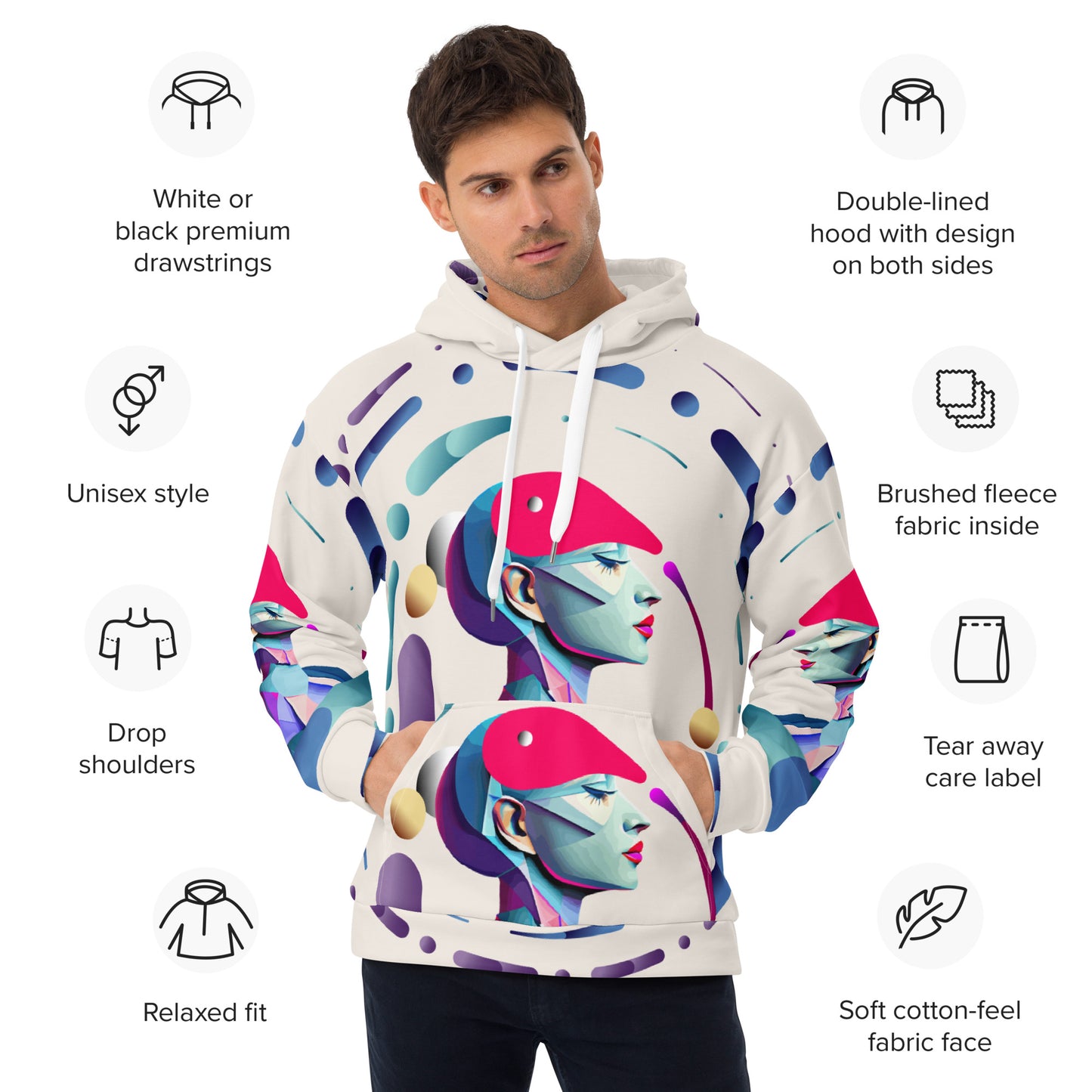 Unisex Hoodie Kukloso Abstracticon No 21 - Free Shipping