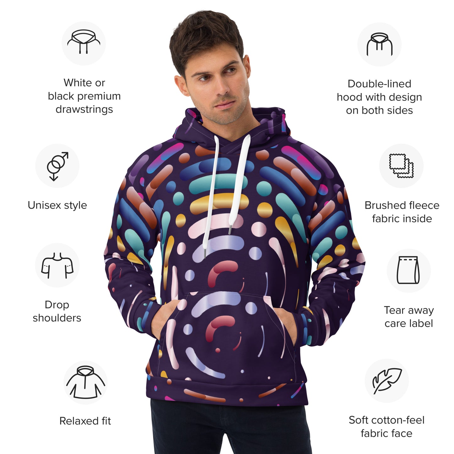 Unisex Hoodie Kukloso Abstracticon No 18 - Free Shipping