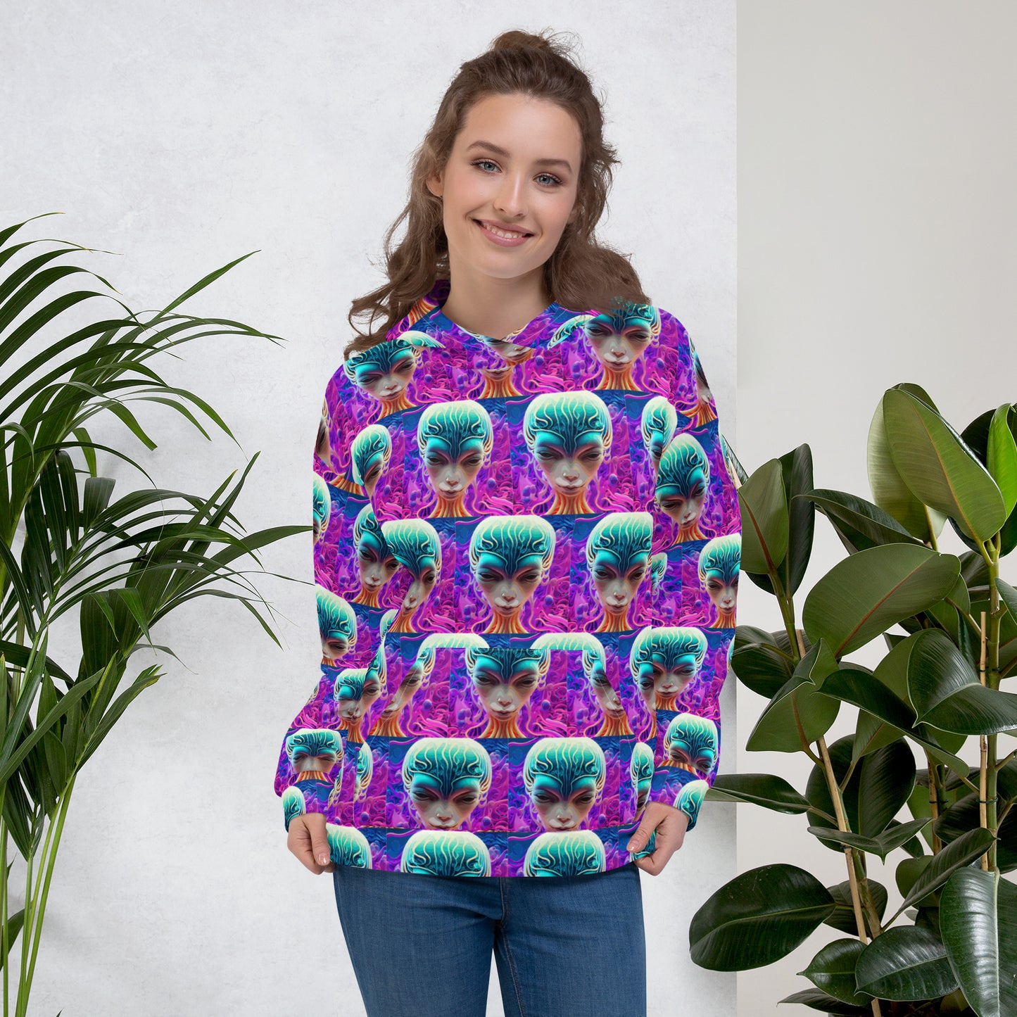 Unisex Hoodie Kukloso Space Faces No 70 - Free Shipping
