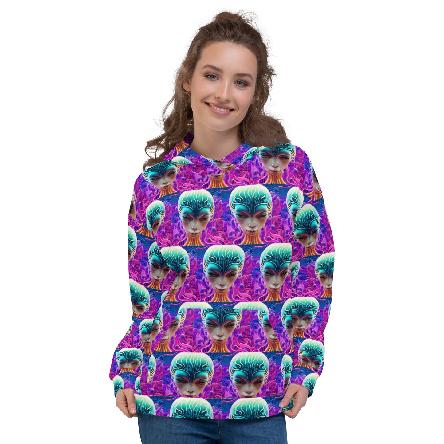 Unisex Hoodie Kukloso Space Faces No 70 - Free Shipping