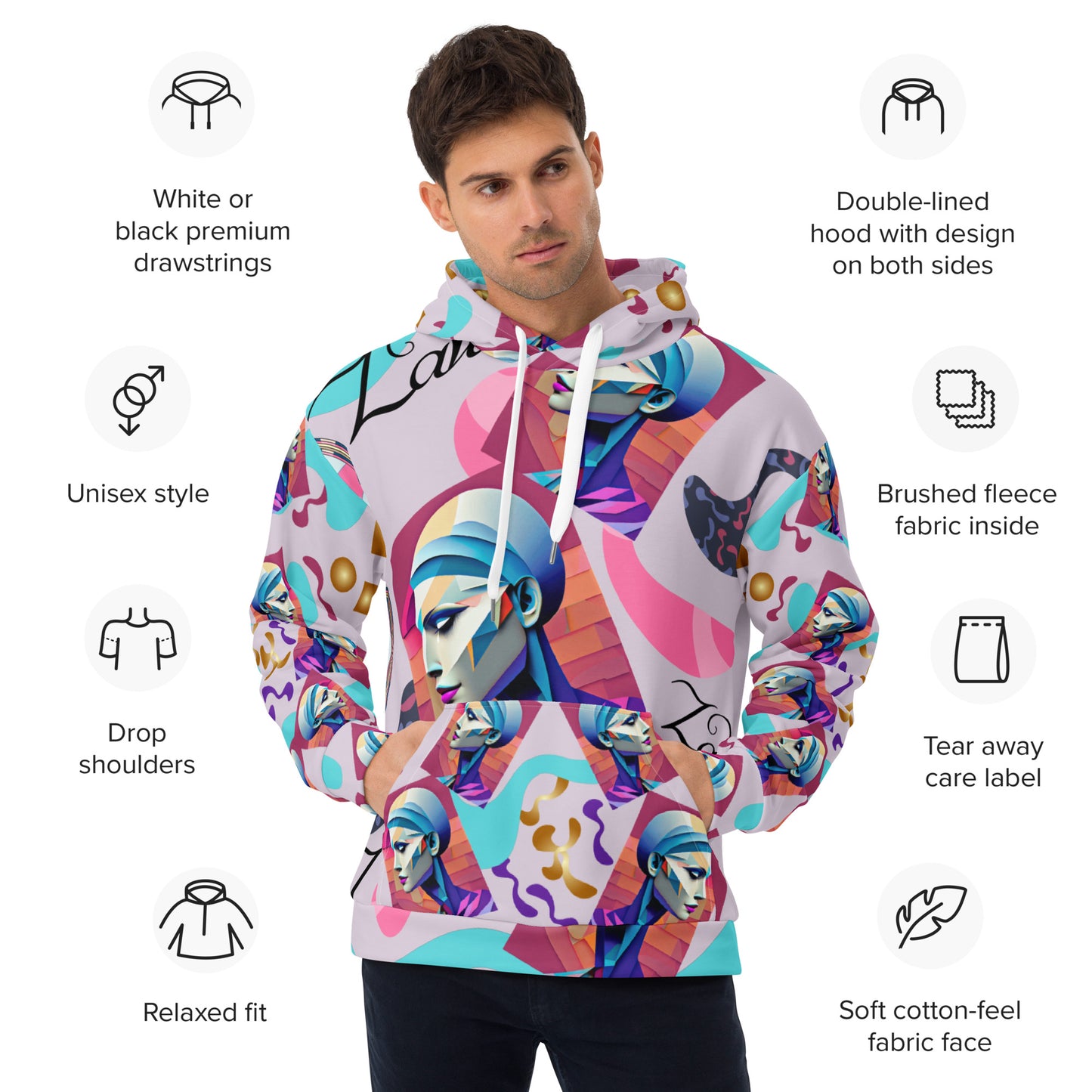 Unisex Hoodie Kukloso Color Maze No 3/4 - Free Shipping