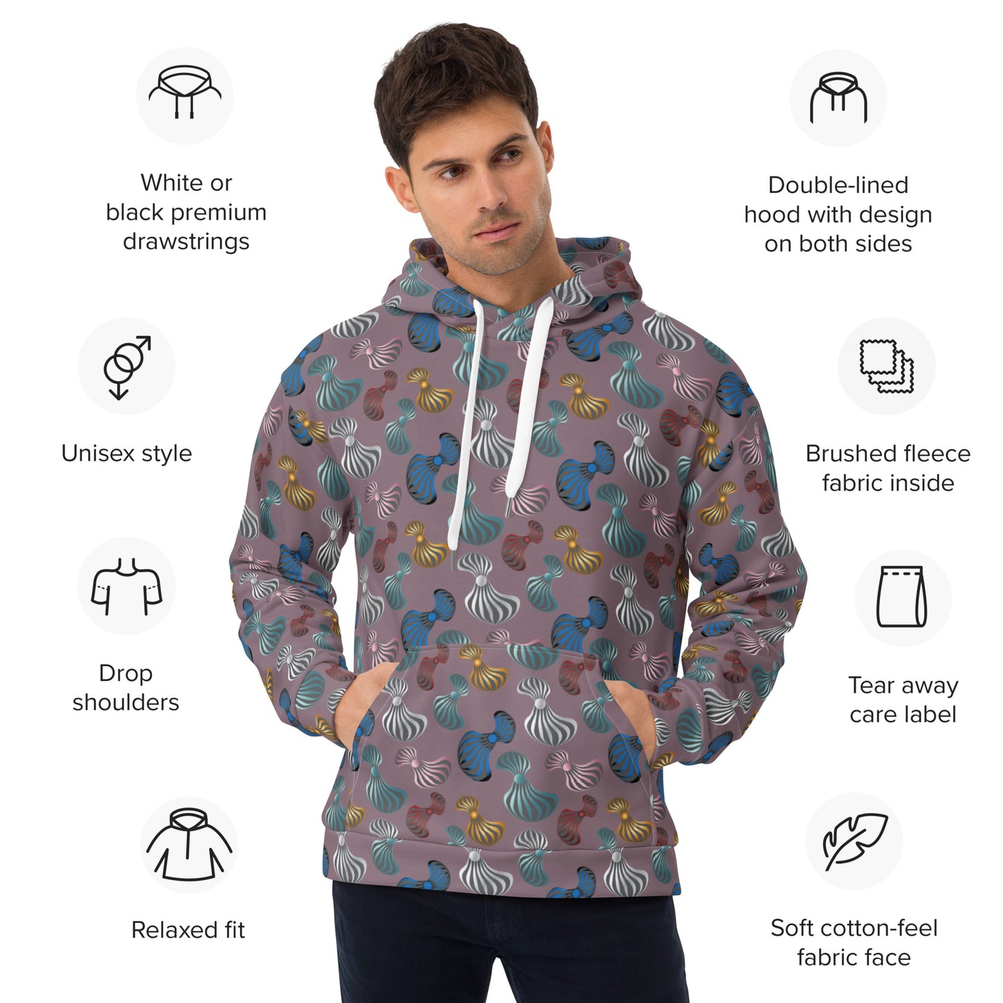 Unisex Hoodie Kukloso Whimsical No 75 C - Free Shipping
