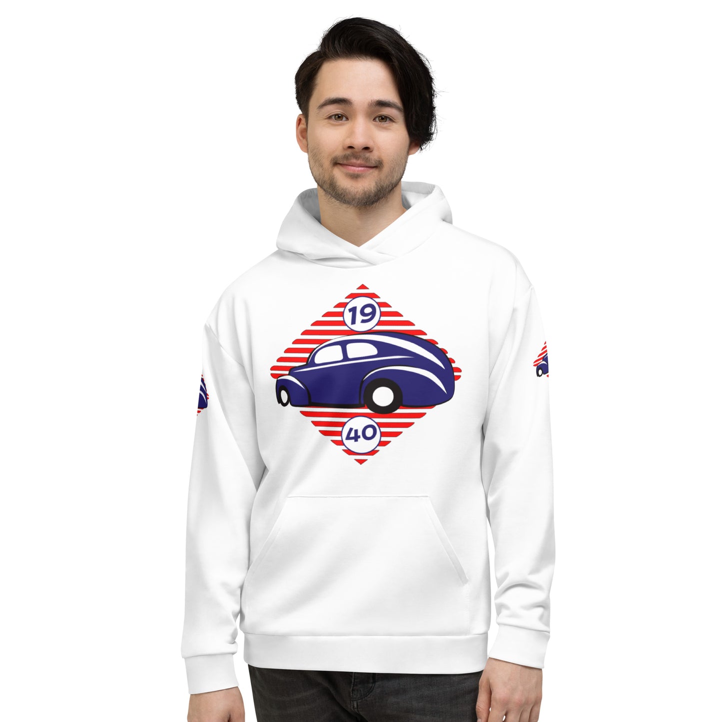 Unisex Hoodie Kukloso 1940 Hot Rods Red Diamond - Free Shipping