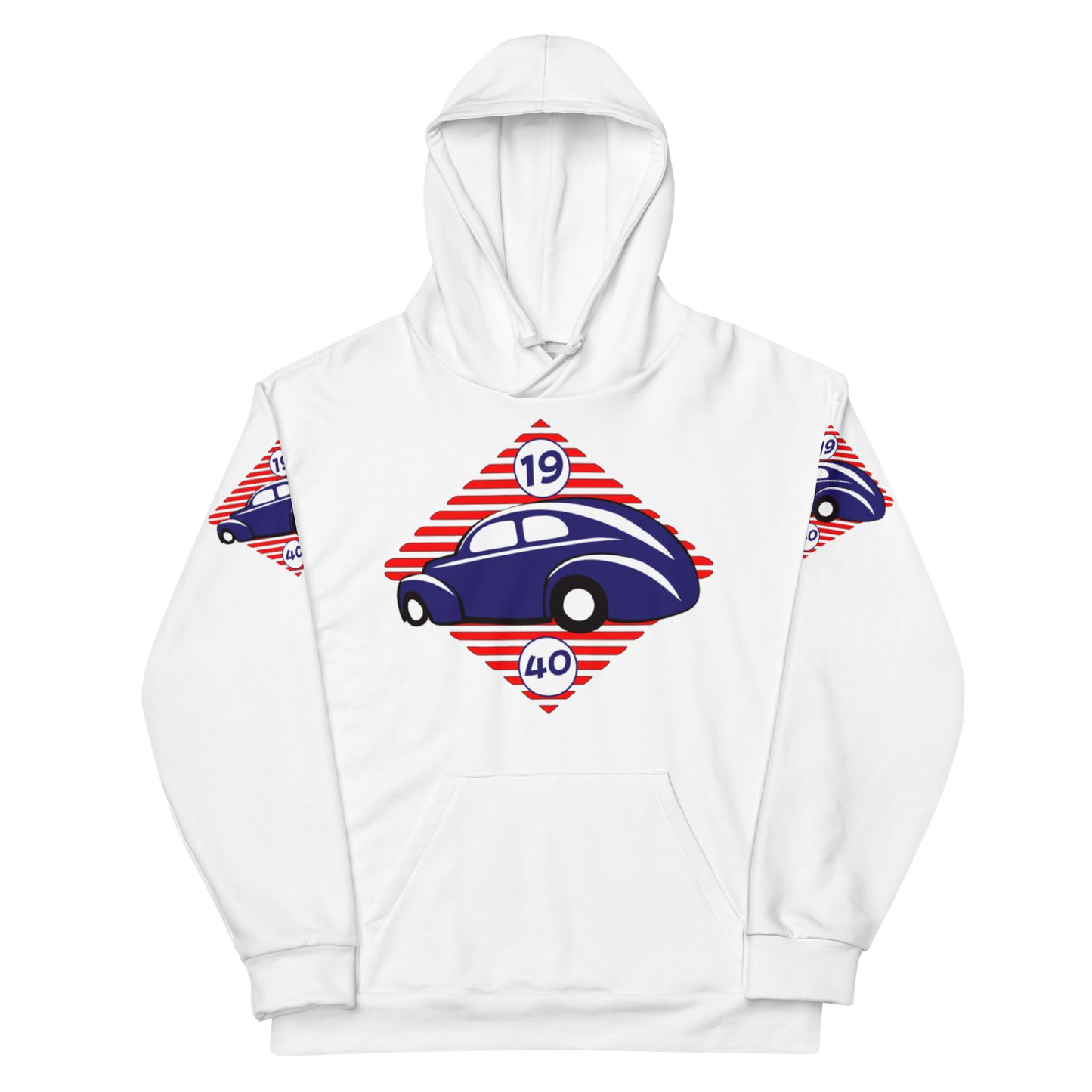 Unisex Hoodie Kukloso 1940 Hot Rods Red Diamond - Free Shipping