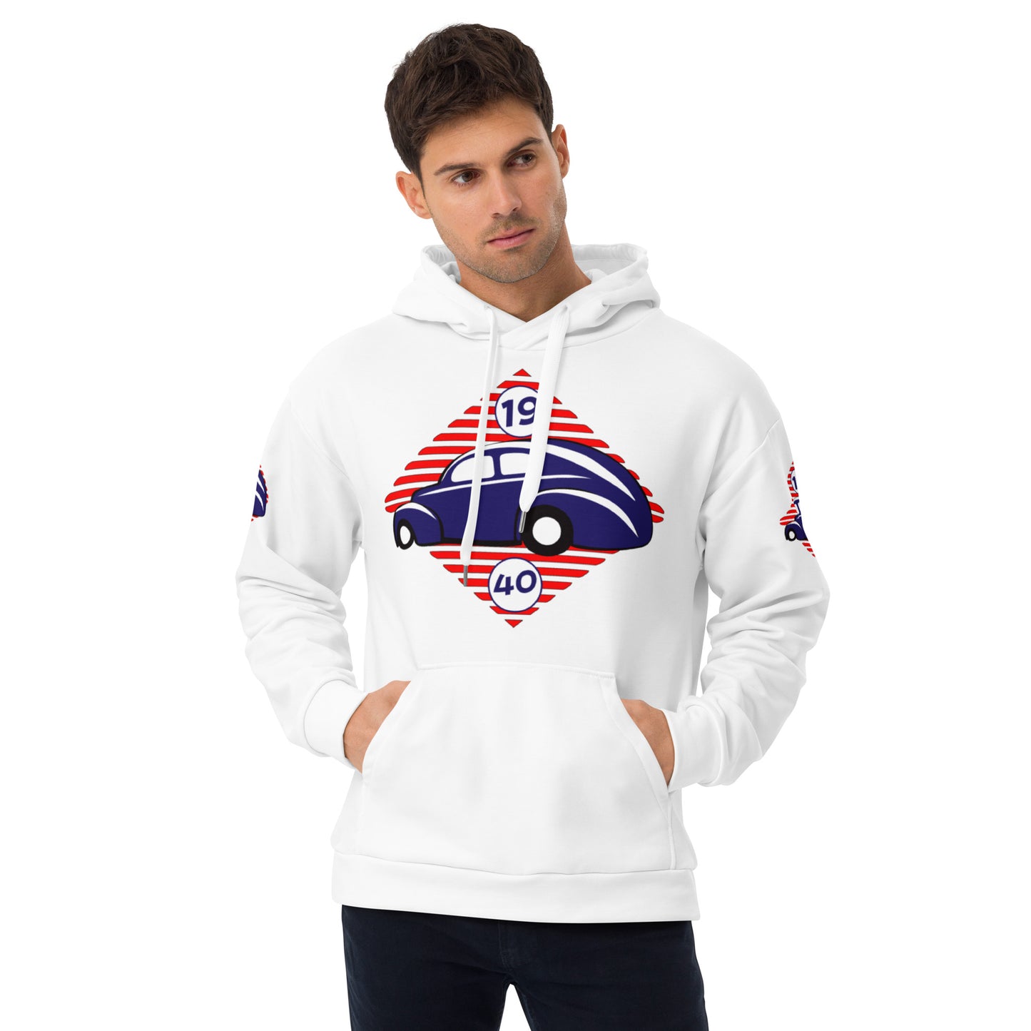 Unisex Hoodie Kukloso 1940 Hot Rods Red Diamond - Free Shipping