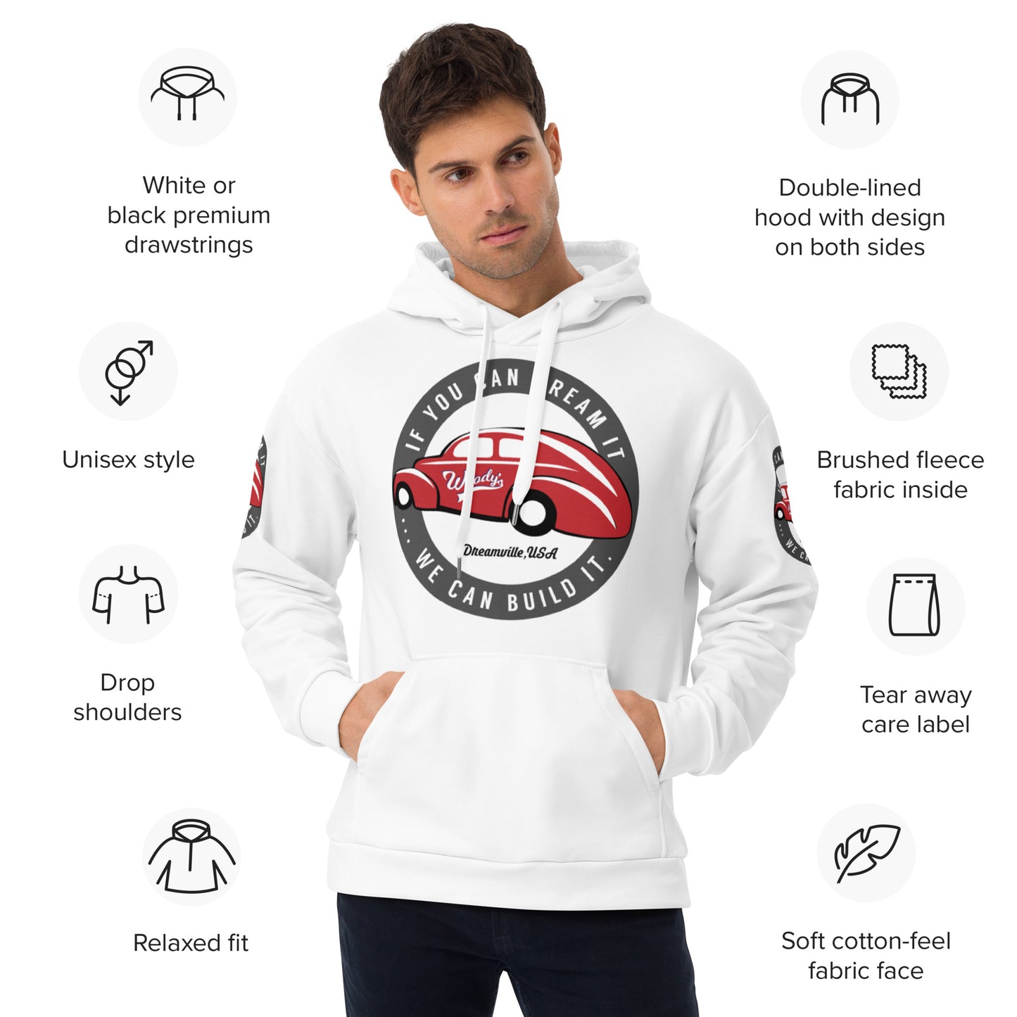 Unisex Hoodie Kukloso Woody's 'If You Can Dream It' - Free Shipping