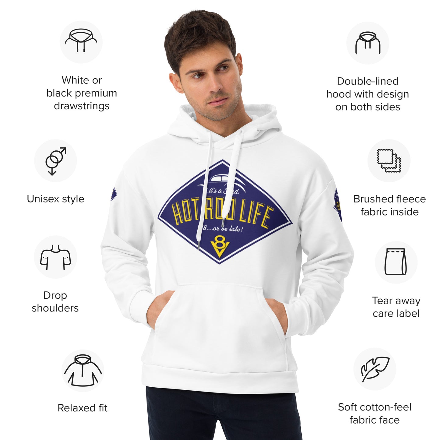 Unisex Hoodie Kukloso Hot Rod Life - Free Shipping
