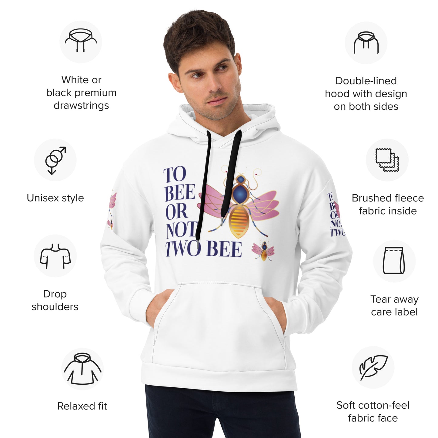 Unisex Hoodie Kukloso To Bee Or Not Two Bee - Free Shipping