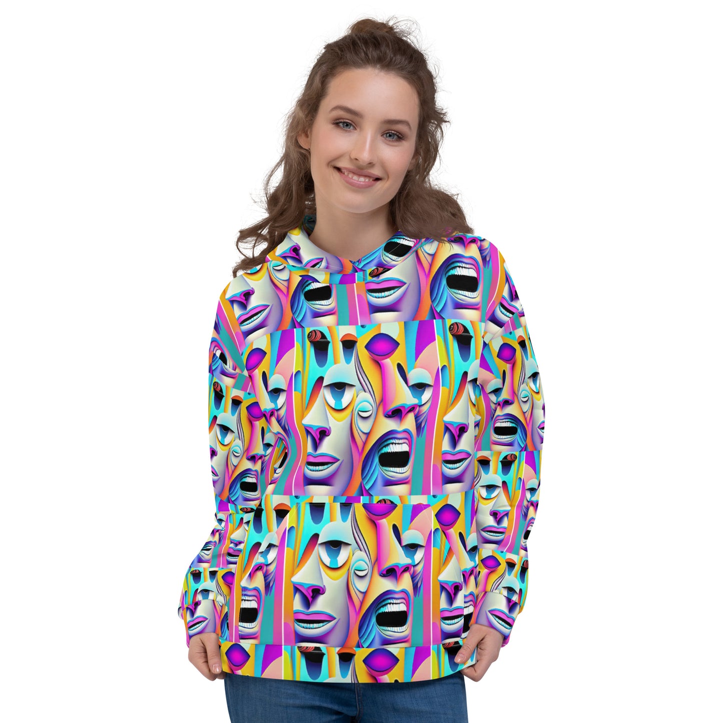 Unisex Hoodie Kukloso Space Faces No 7 - Free Shipping