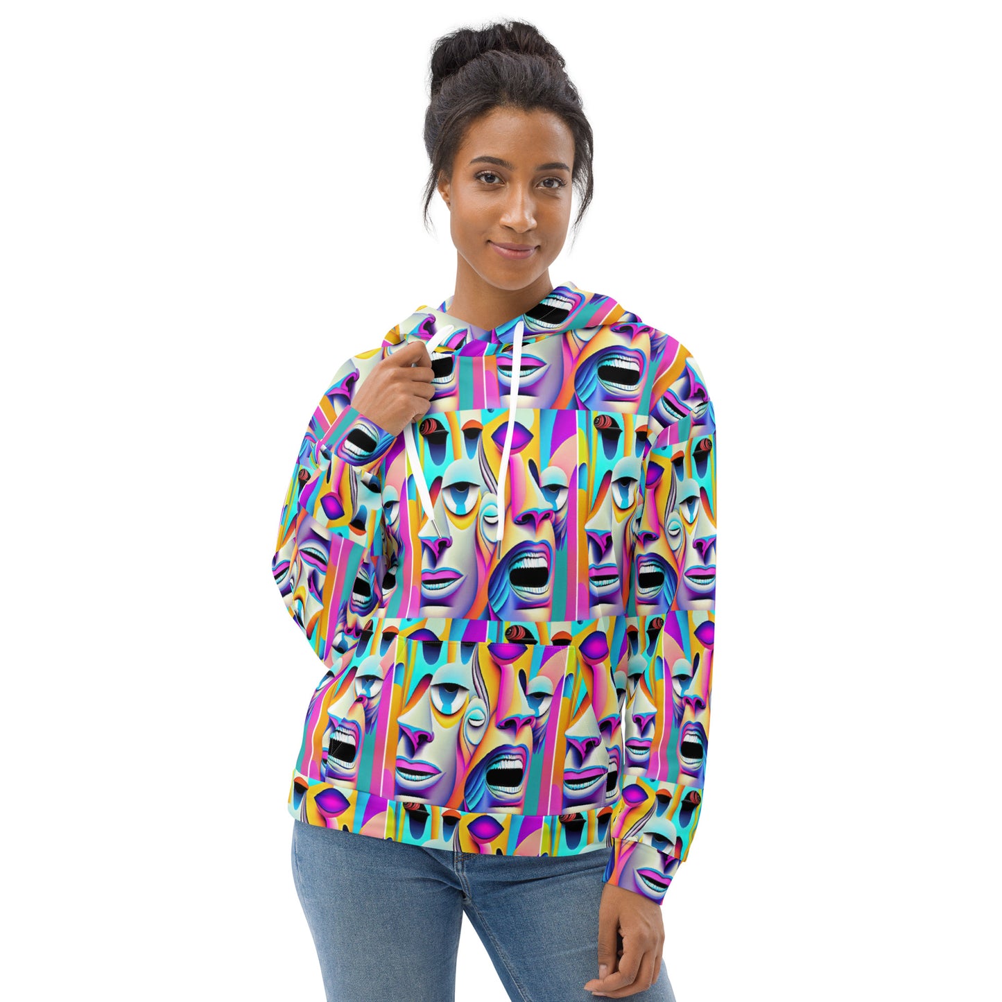 Unisex Hoodie Kukloso Space Faces No 7 - Free Shipping