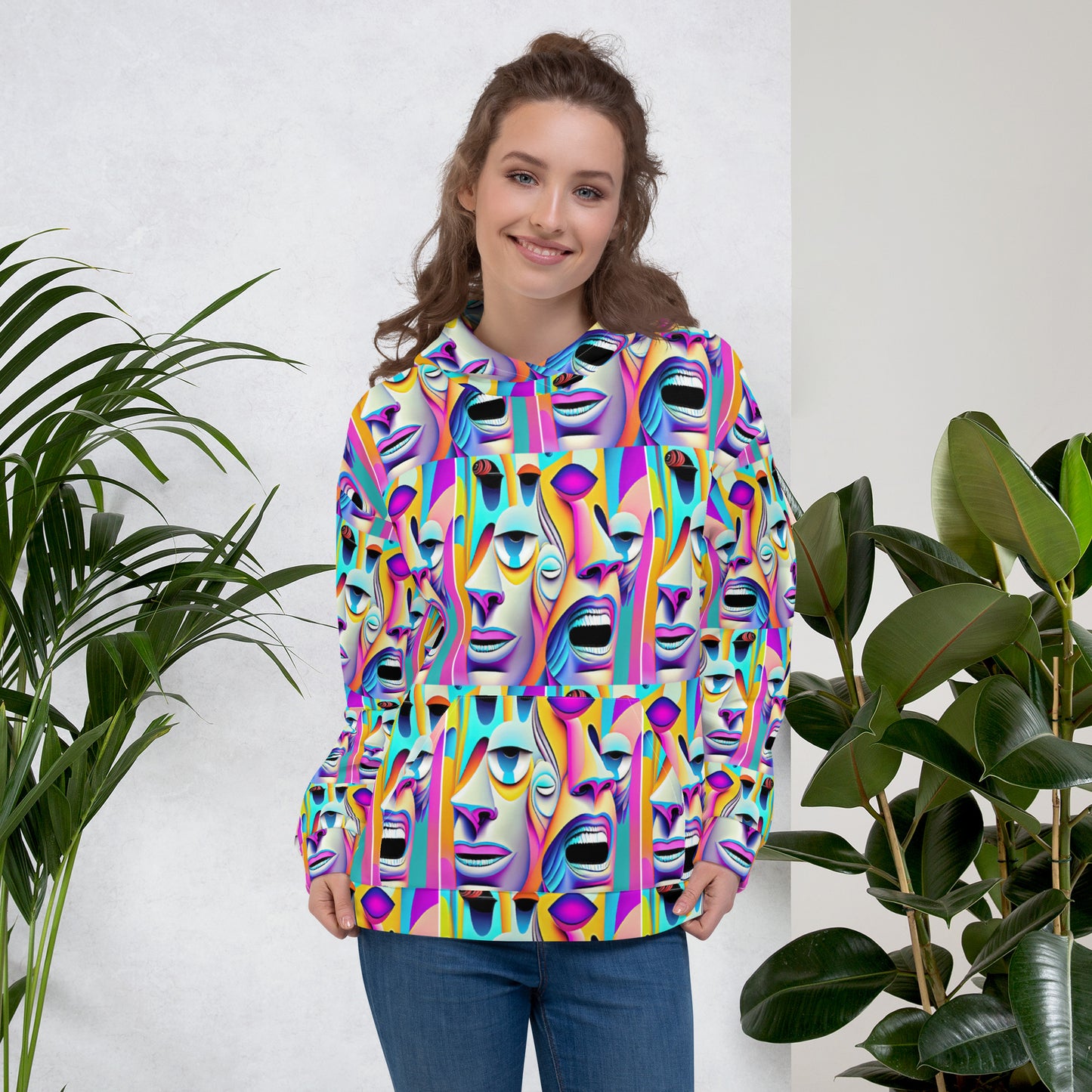 Unisex Hoodie Kukloso Space Faces No 7 - Free Shipping