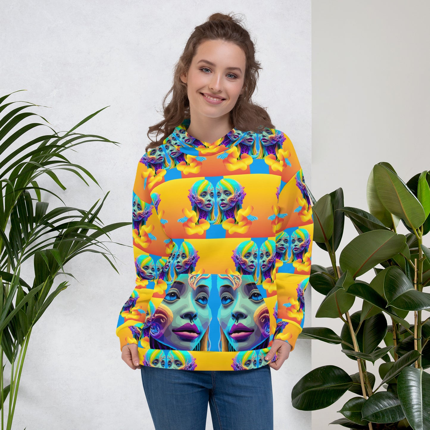 Unisex Hoodie Kukloso Space Faces No 17 - Free Shipping