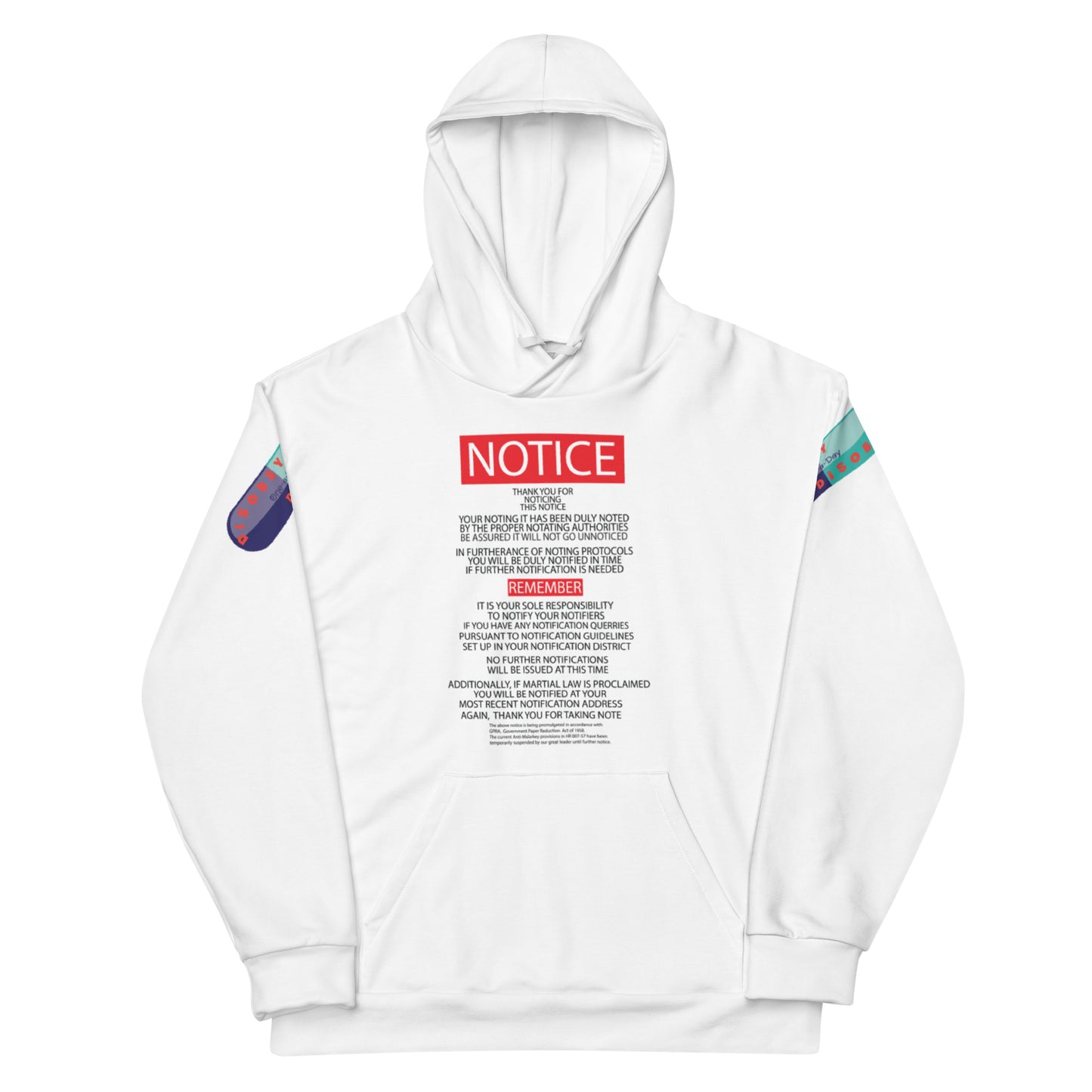 Unisex Hoodie Kukloso Noto Bene 'Take Note'- Free Shipping