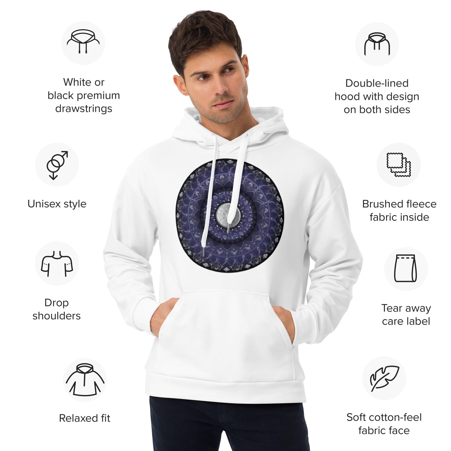 Unisex Hoodie Kukloso Circumplexical No 3949- Free Shipping
