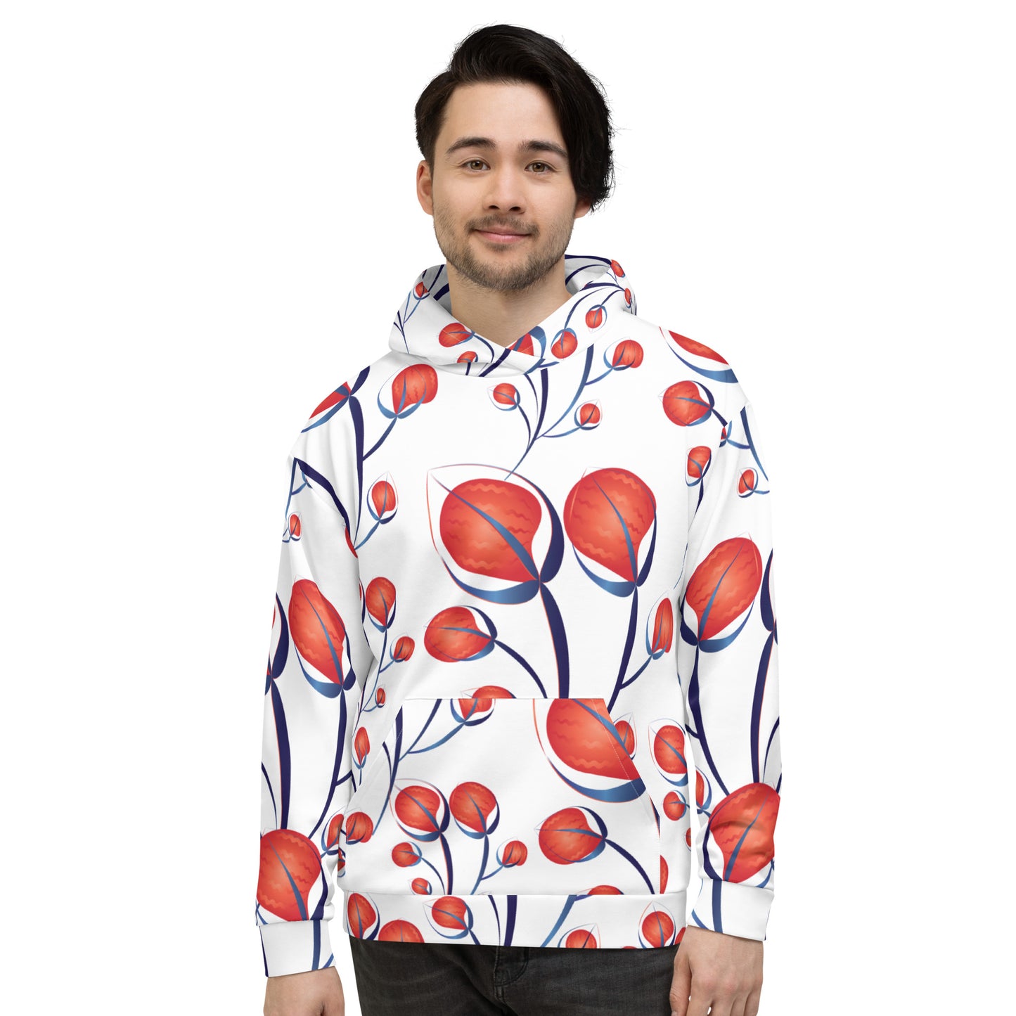 Unisex Hoodie Kukloso Melange de fleur No 50 - Free Shipping