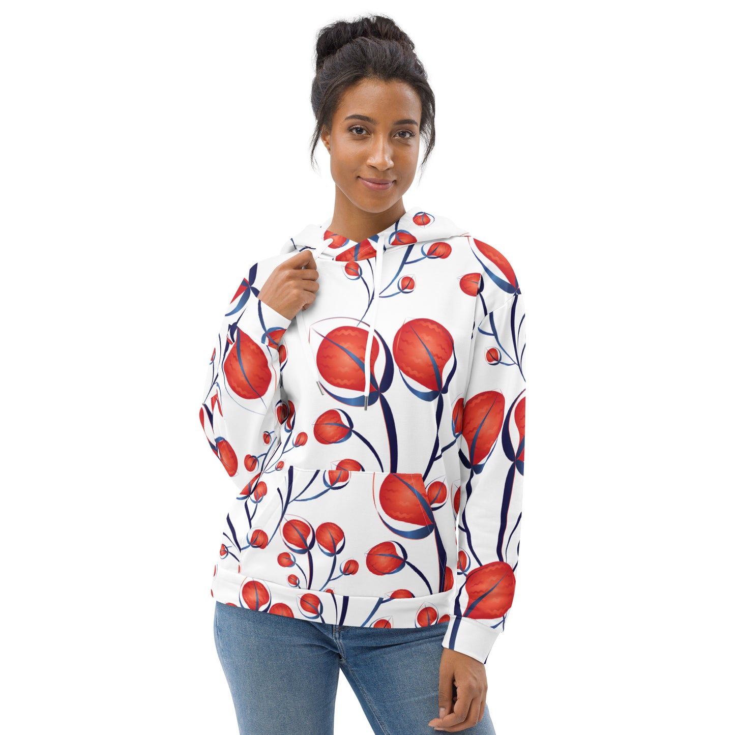 Unisex Hoodie Kukloso Melange de fleur No 50 - Free Shipping