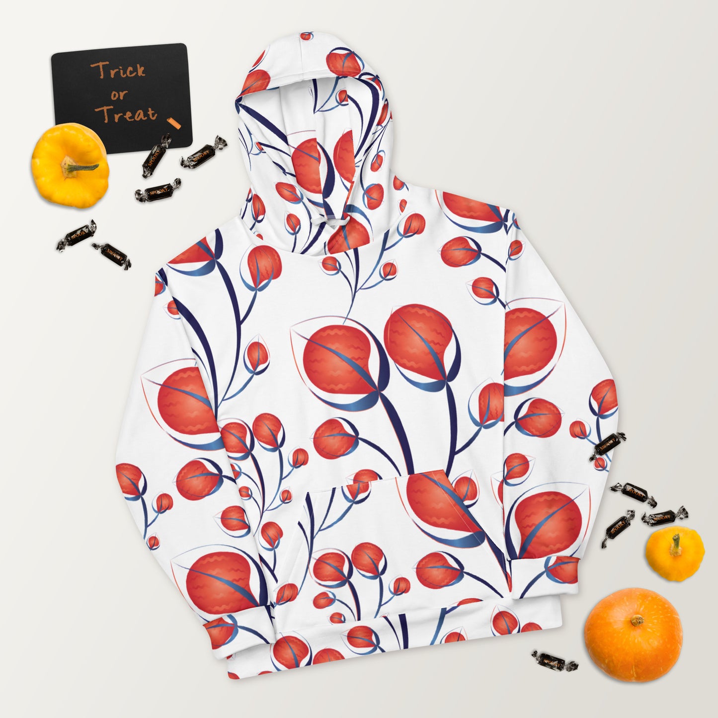 Unisex Hoodie Kukloso Melange de fleur No 50 - Free Shipping