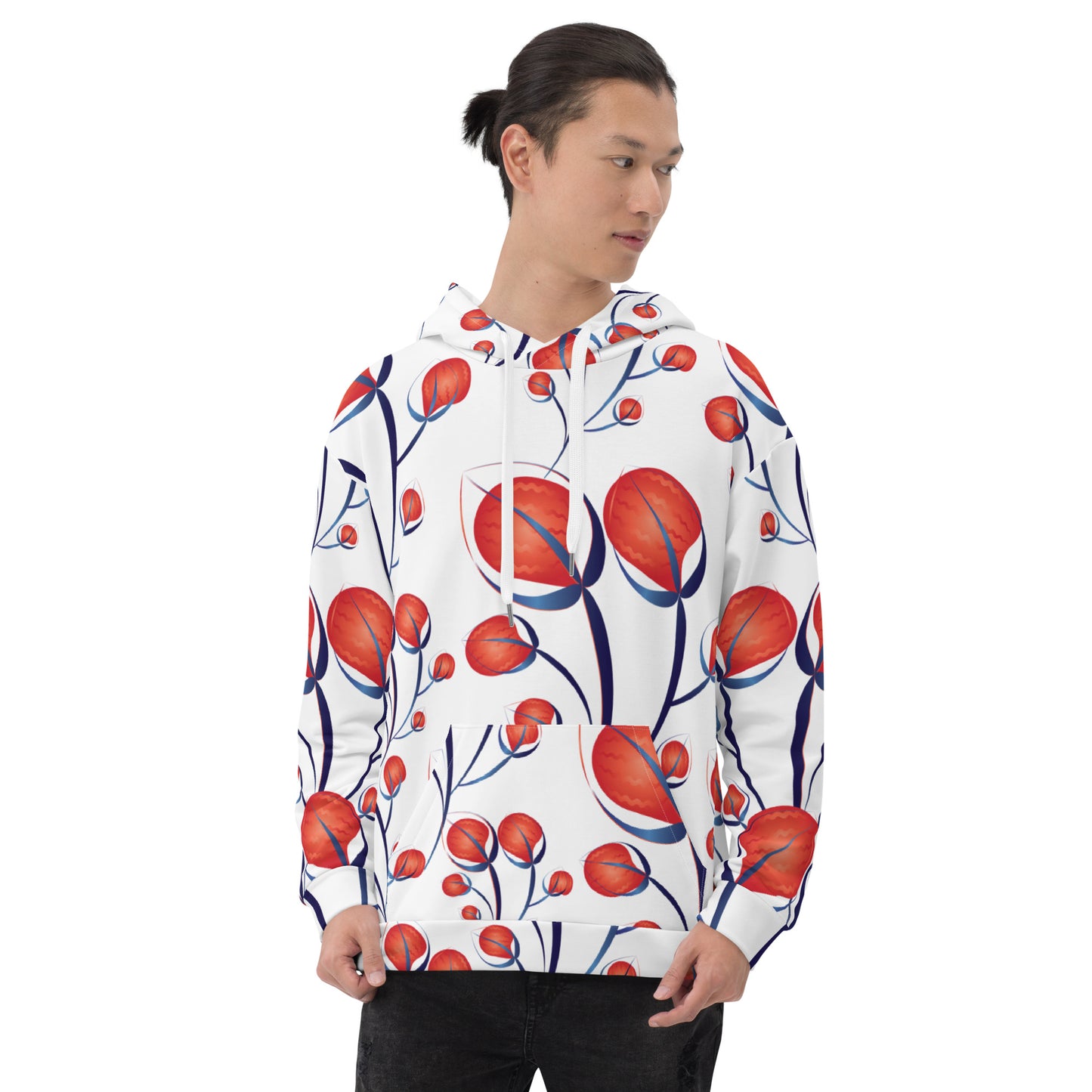 Unisex Hoodie Kukloso Melange de fleur No 50 - Free Shipping