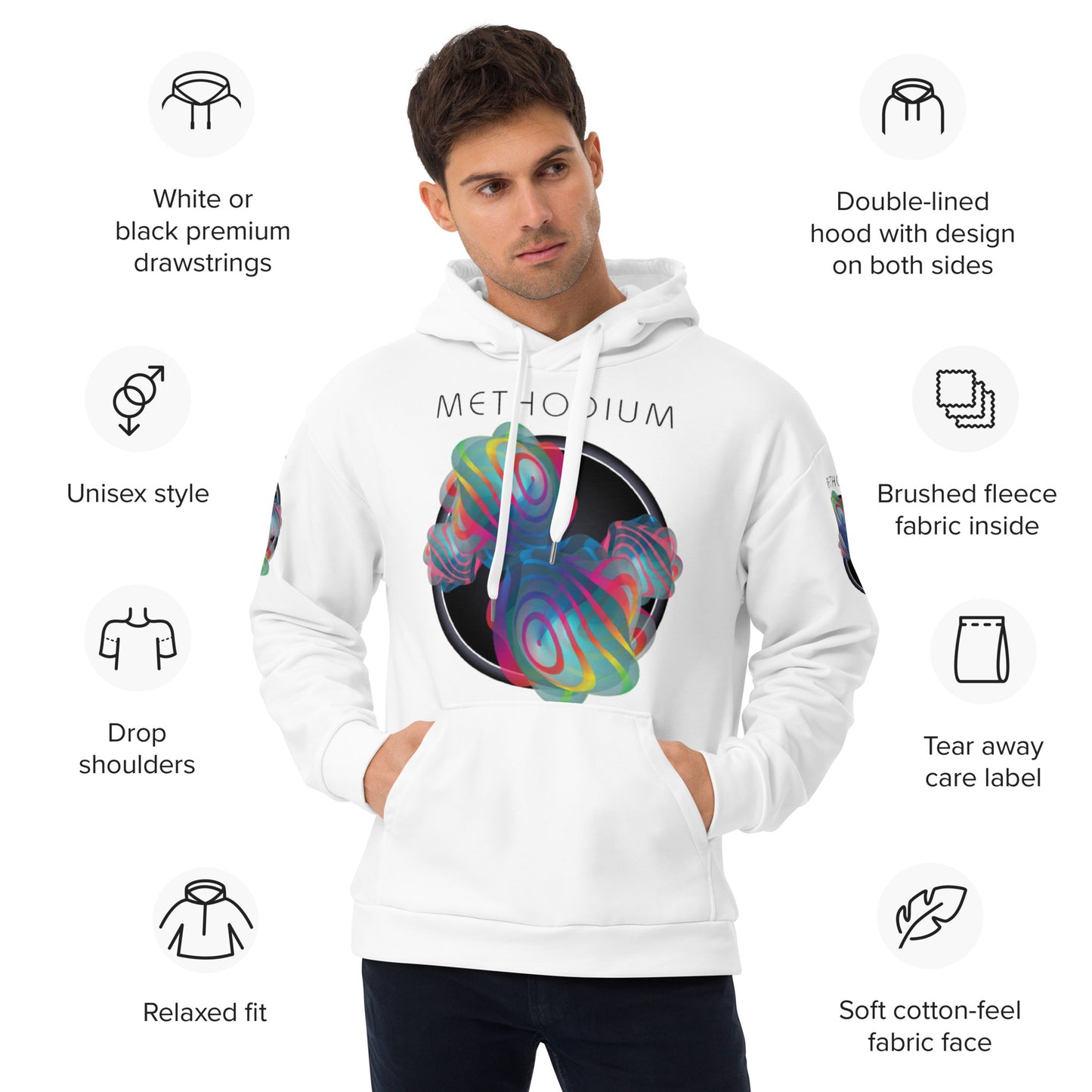 Unisex Hoodie Kukloso Circulosity No 3145 Methodium - Free Shipping