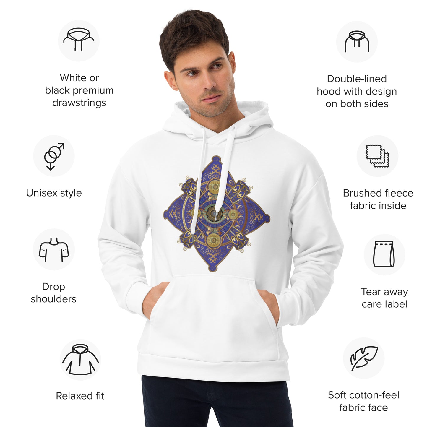 Unisex Hoodie Kukloso Circumplexical No 3699 - Free Shipping