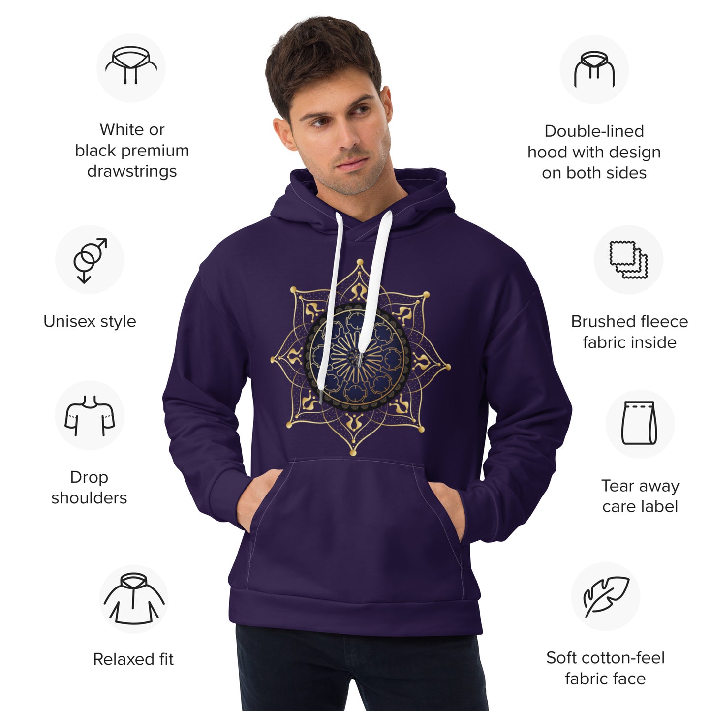 Unisex Hoodie Kukloso Circumplexical No 4017 - Free Shipping
