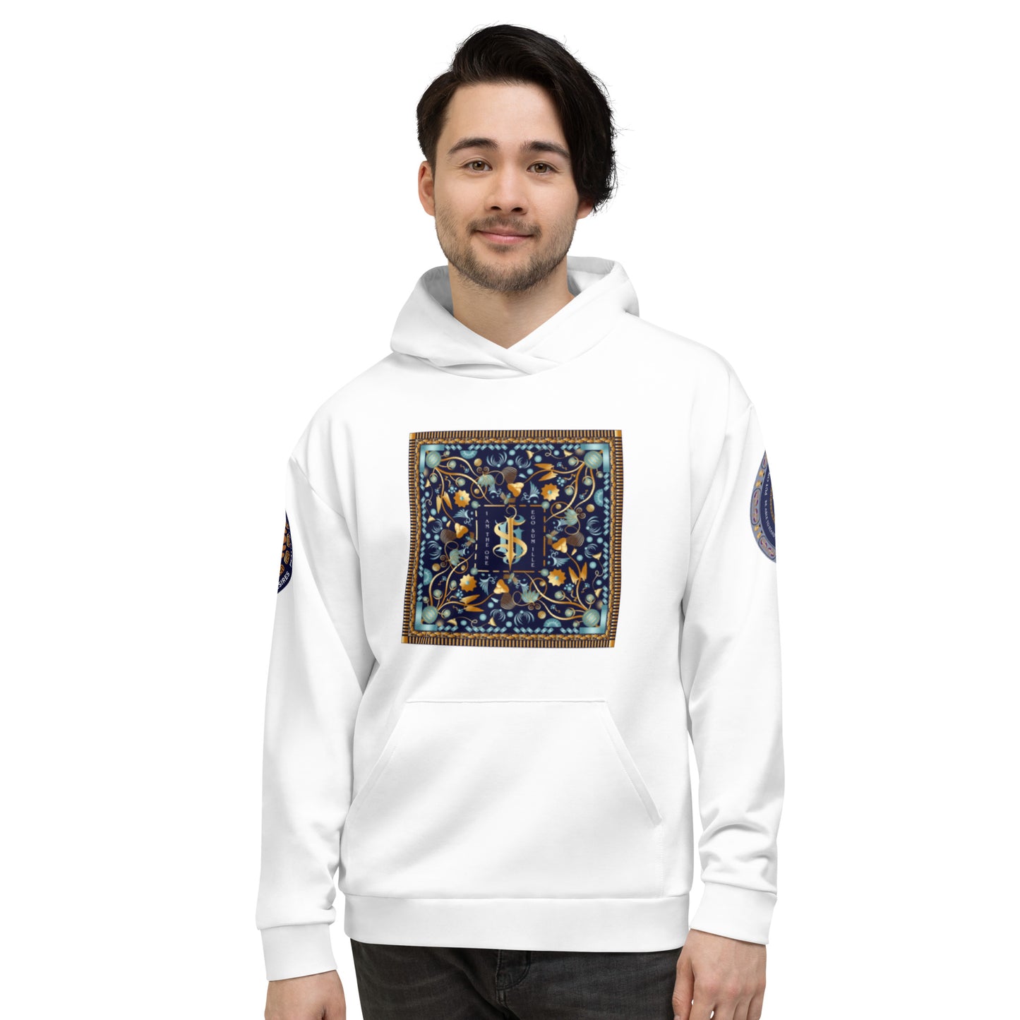 Unisex Hoodie Kukloso ISH Christogram I Am The One on White - Free Shipping