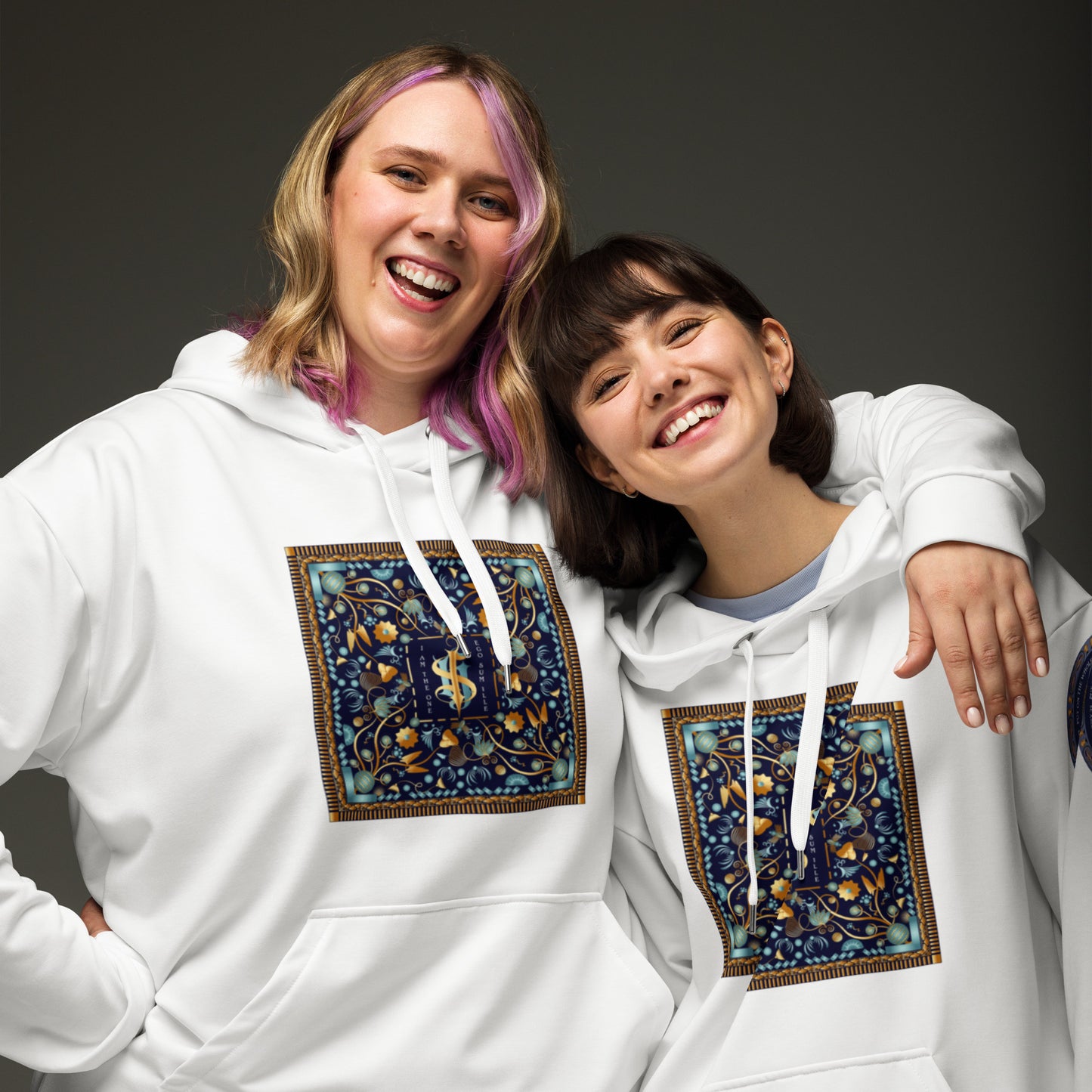 Unisex Hoodie Kukloso ISH Christogram I Am The One on White - Free Shipping