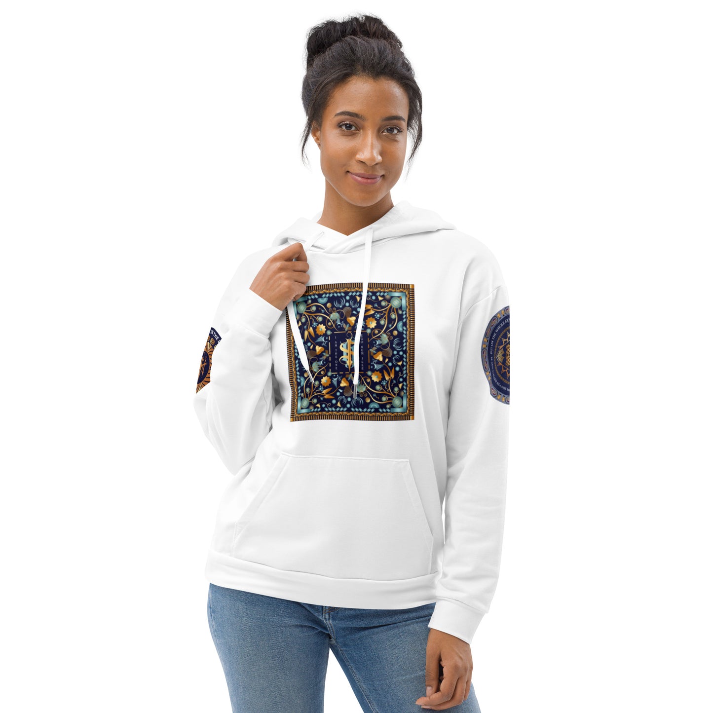 Unisex Hoodie Kukloso ISH Christogram I Am The One on White - Free Shipping