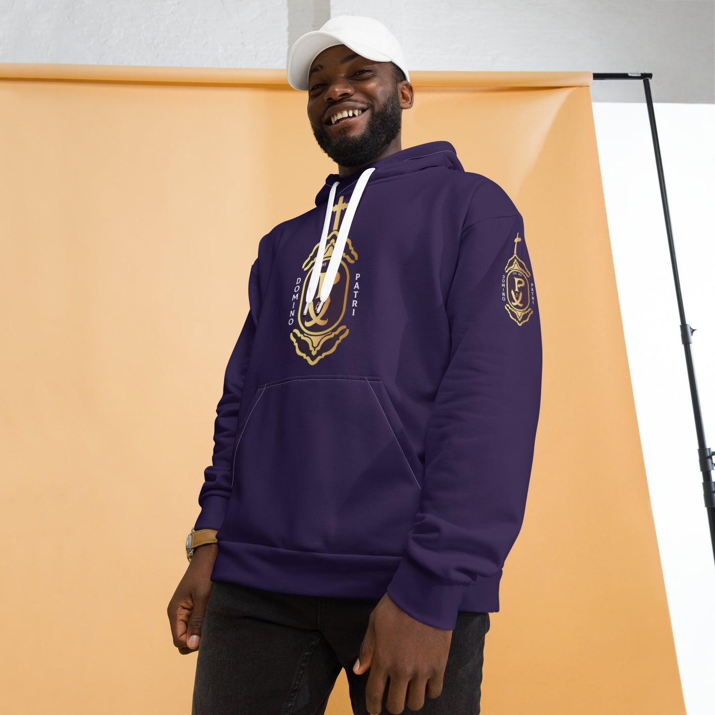 Unisex Hoodie Kukloso Domino Patri - Chi Ro PX Christogram Dark Purple - Free Shipping