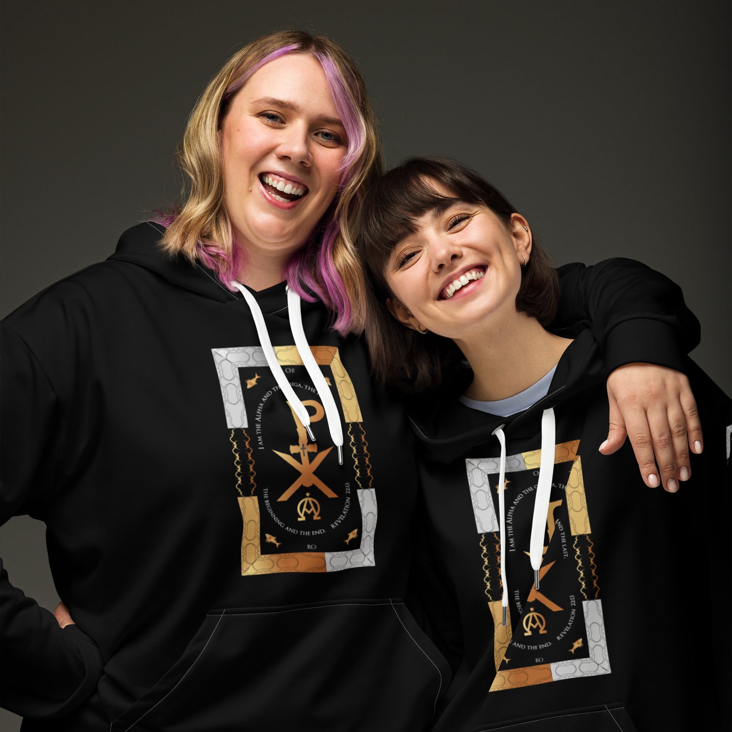 Unisex Hoodie Kukloso Revelation 22:13 Black - Free Shipping
