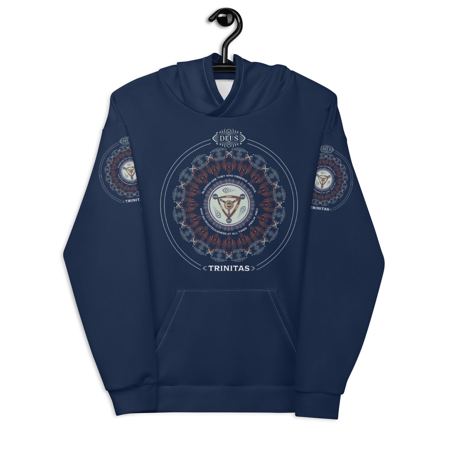 Unisex Hoodie Kukloso Psalm 106.3 The Holy Trinity - Navy - Free Shipping