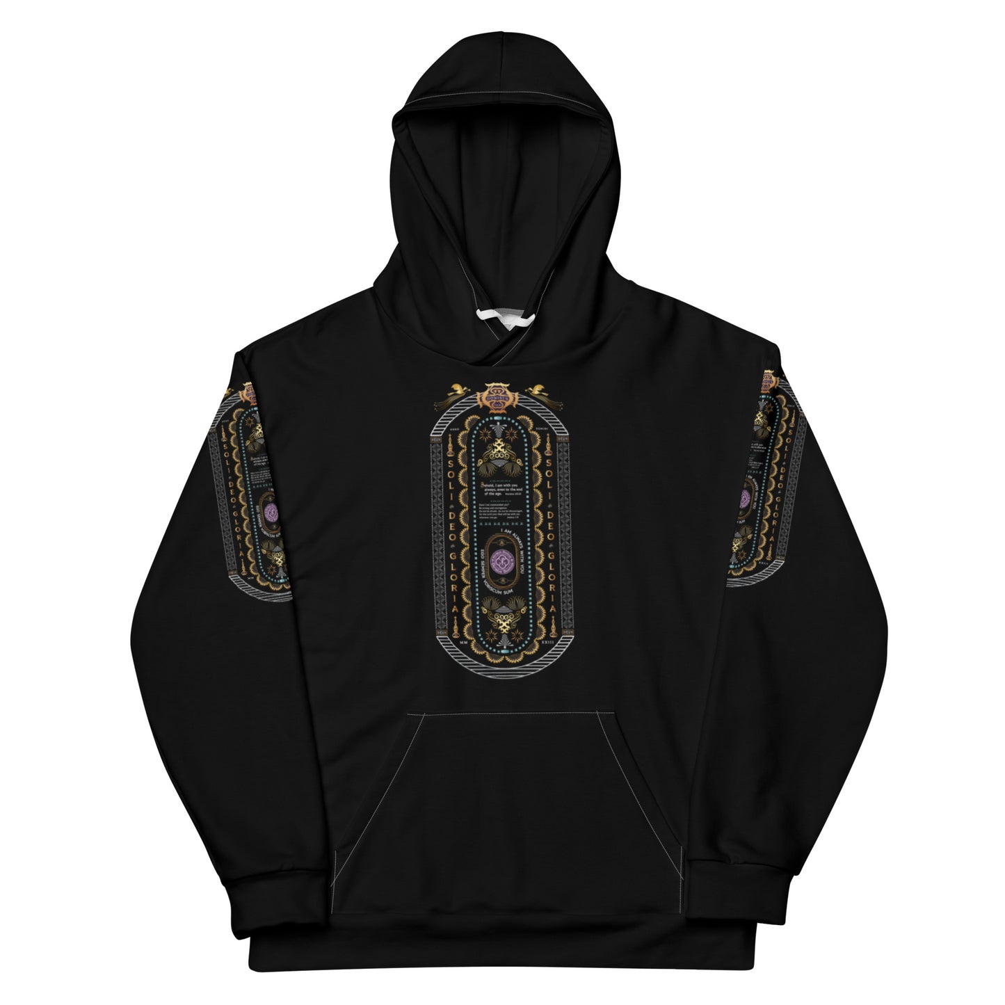 Unisex Hoodie Kukloso Soli Deo Gloria Composite - Black - Free Shipping
