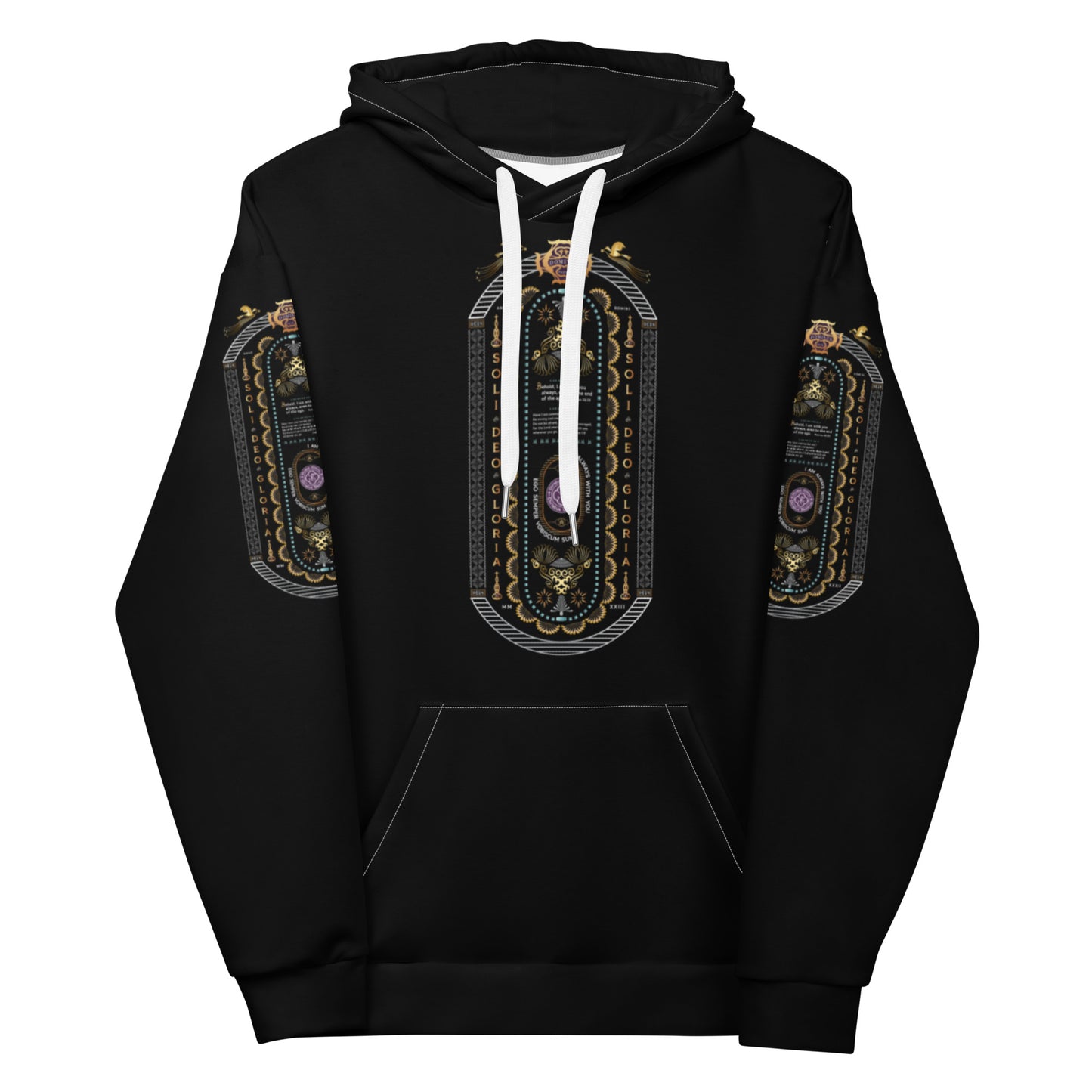Unisex Hoodie Kukloso Soli Deo Gloria Composite - Black - Free Shipping