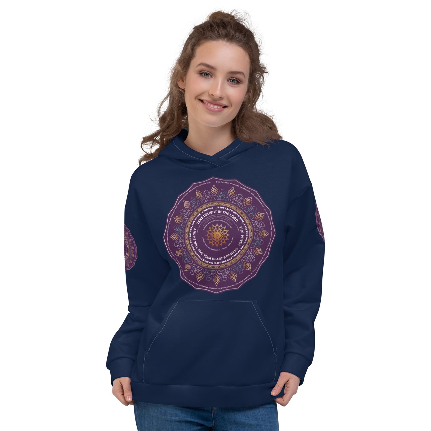 Unisex Hoodie Kukloso John 14:6, Multiple Bible Quotes - Navy - Free Shipping