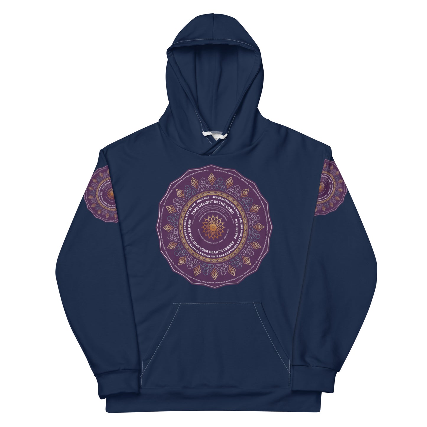 Unisex Hoodie Kukloso John 14:6, Multiple Bible Quotes - Navy - Free Shipping