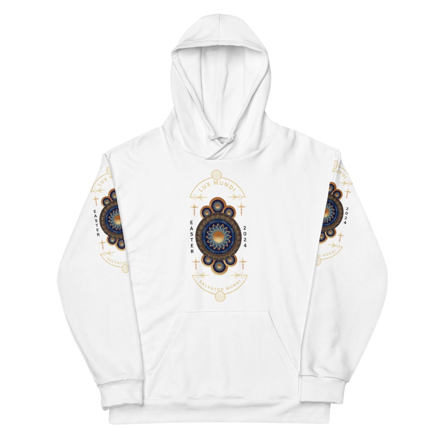 Unisex Hoodie Kukloso Lux Mundi, Salvator Mundi White - Free Shipping