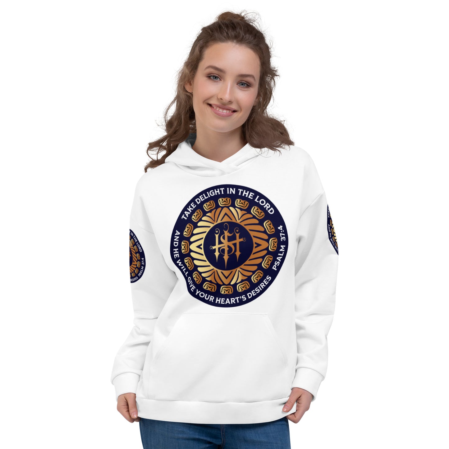 Unisex Hoodie Kukloso Psalm 37:4 White - Free Shipping
