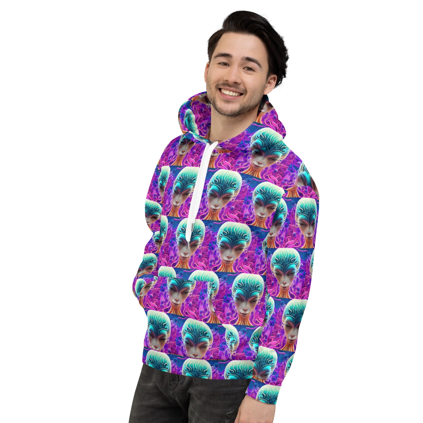 Unisex Hoodie Kukloso Space Faces No 70 - Free Shipping