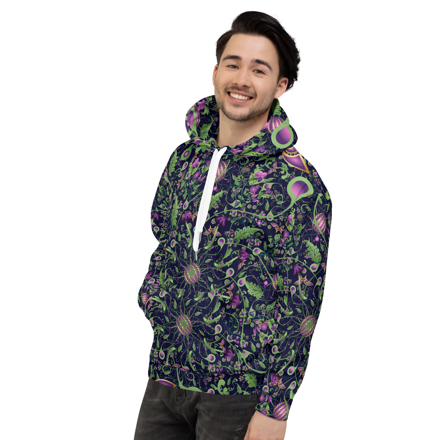 Unisex Hoodie Kukloso Melange de fleur No 6 - Free Shipping