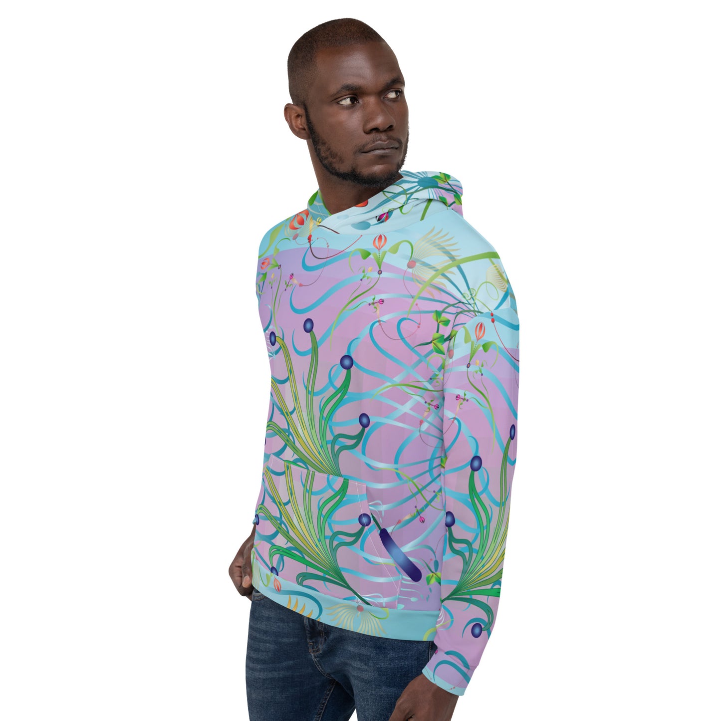 Unisex Hoodie Kukloso Melange de fleur No 80 - Free Shipping