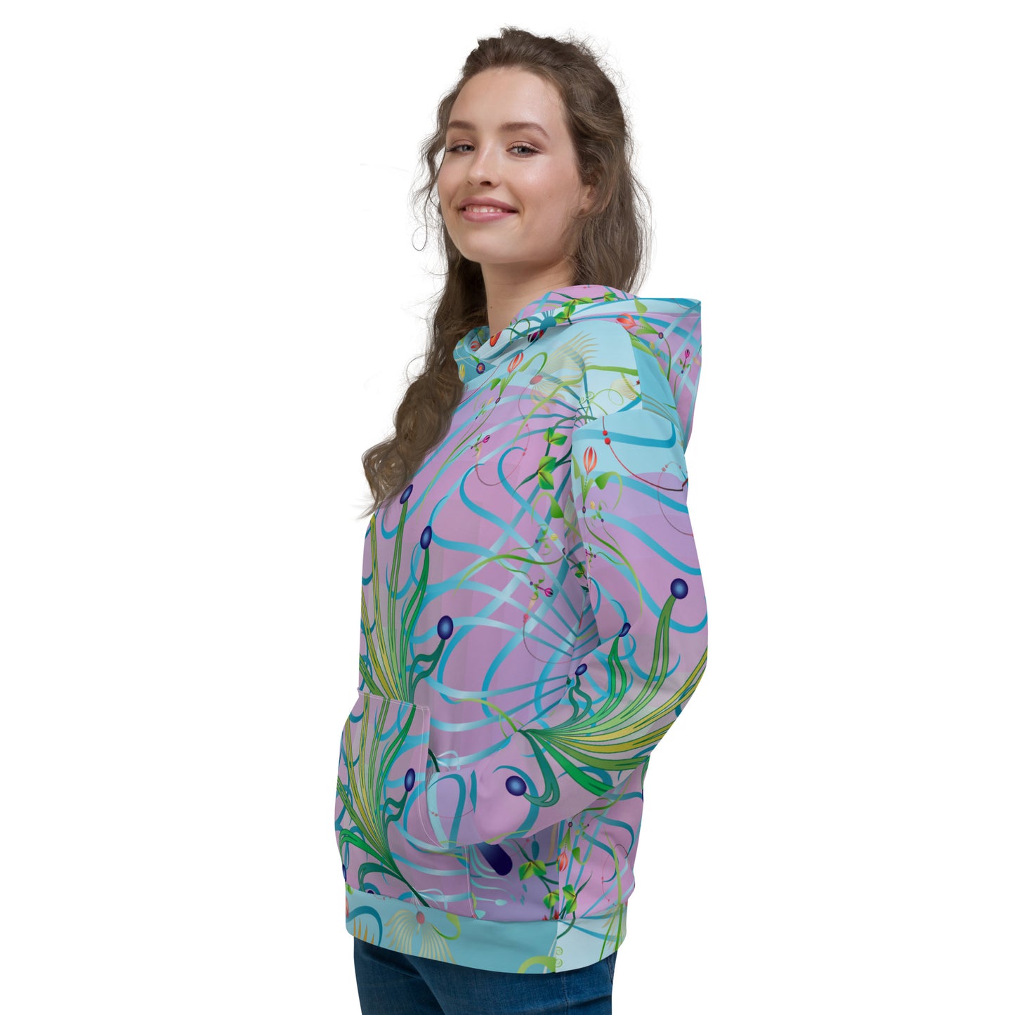 Unisex Hoodie Kukloso Melange de fleur No 80 - Free Shipping