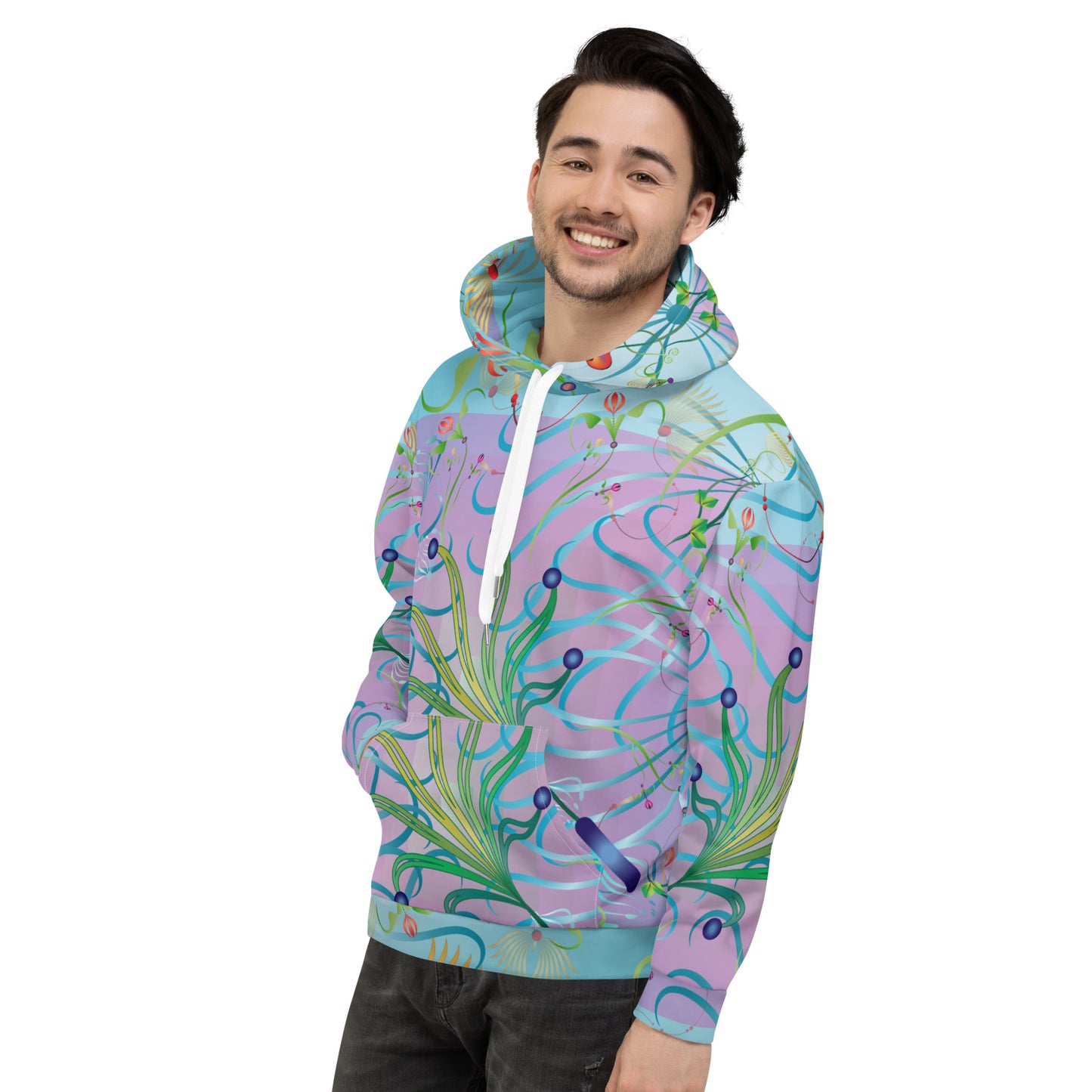 Unisex Hoodie Kukloso Melange de fleur No 80 - Free Shipping