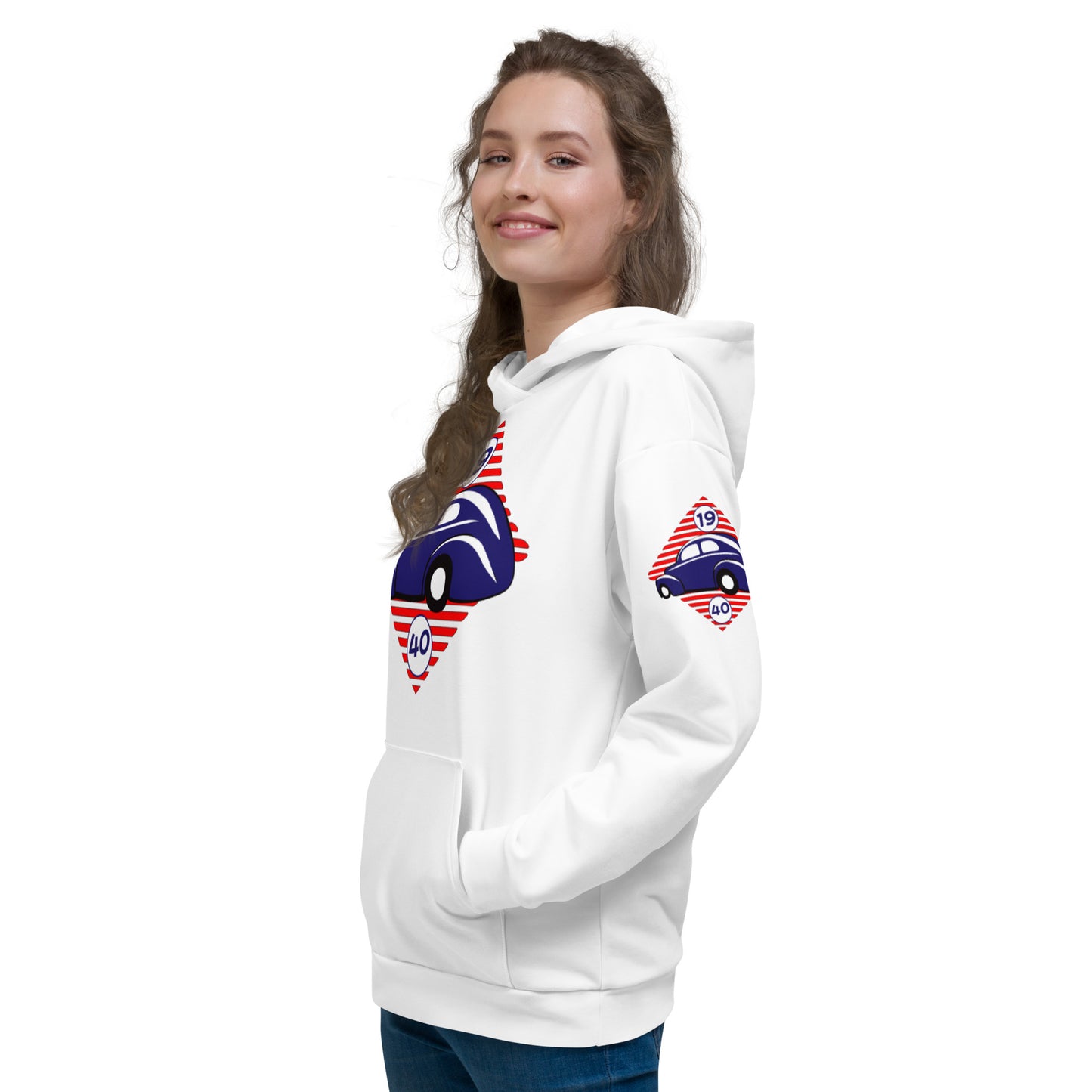 Unisex Hoodie Kukloso 1940 Hot Rods Red Diamond - Free Shipping