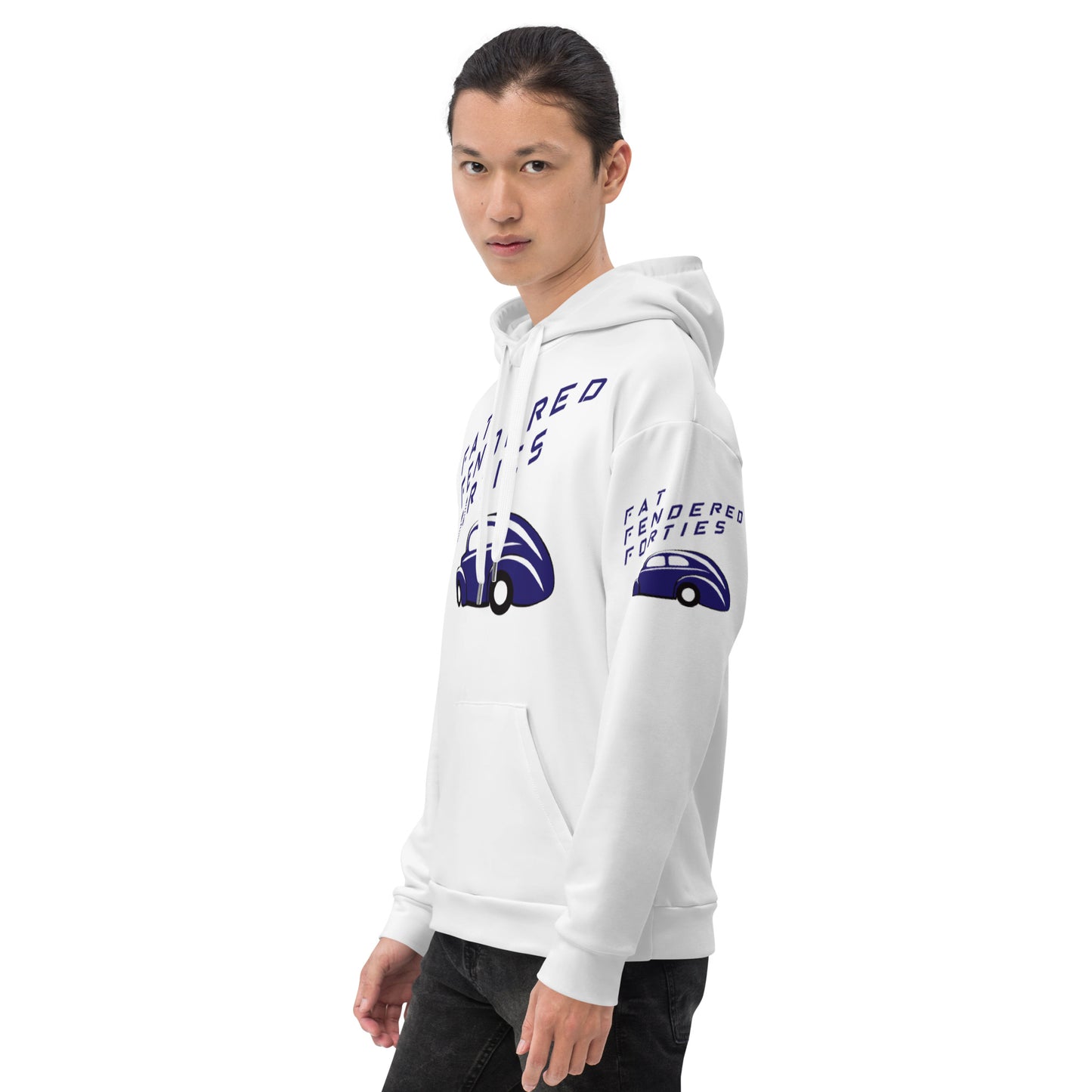 Unisex Hoodie Kukloso Fat-Fendered Forties Navy - Free Shipping