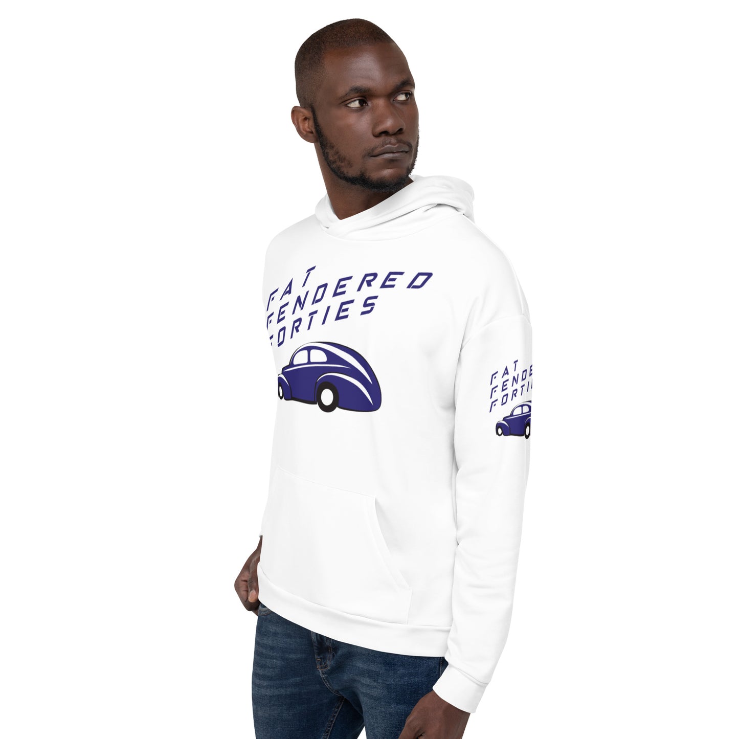 Unisex Hoodie Kukloso Fat-Fendered Forties Navy - Free Shipping