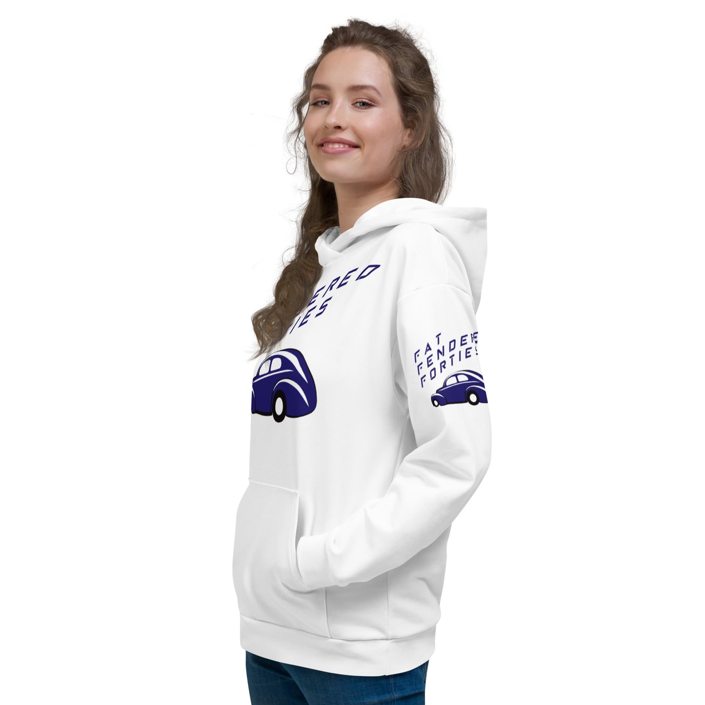 Unisex Hoodie Kukloso Fat-Fendered Forties Navy - Free Shipping