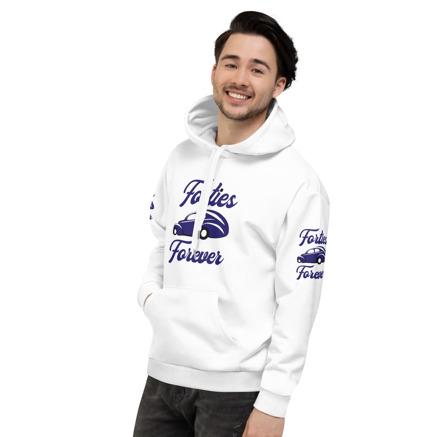 Unisex Hoodie Kukloso Forties Forever Navy - Free Shipping