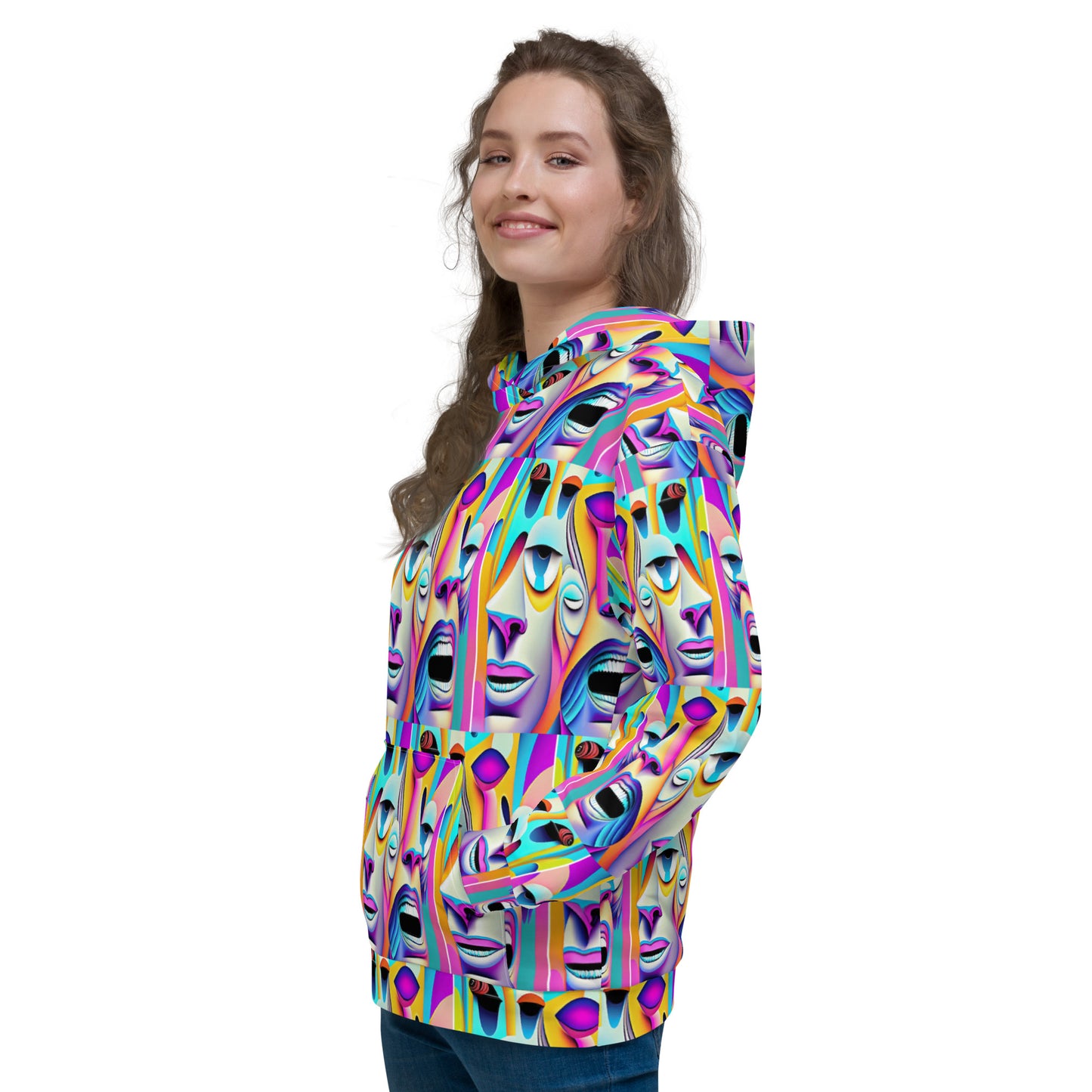 Unisex Hoodie Kukloso Space Faces No 7 - Free Shipping
