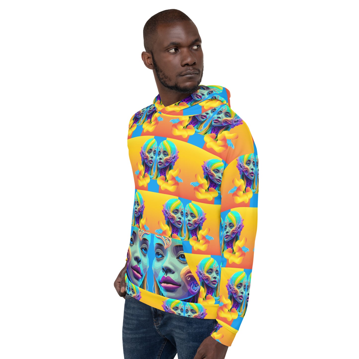 Unisex Hoodie Kukloso Space Faces No 17 - Free Shipping