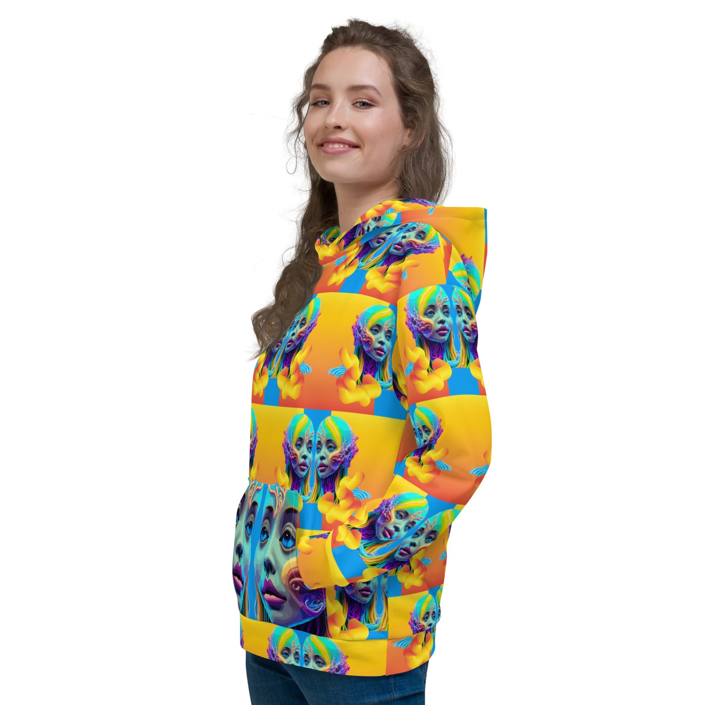 Unisex Hoodie Kukloso Space Faces No 17 - Free Shipping